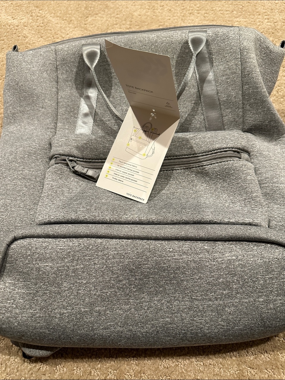all in motion Heather Gray Tote Backpack